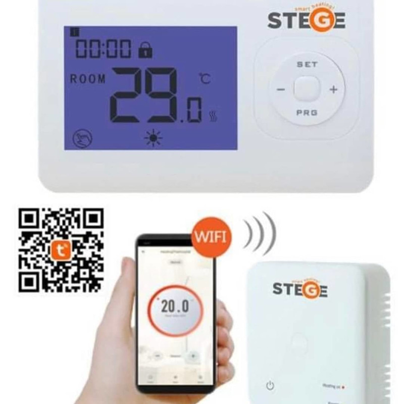 SOBNI BEŽIČNI TERMOSTAT STEGE WT200 WI-FI