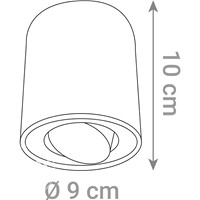 Nadgradni downlight GT T155M-BK crni/1xGU10