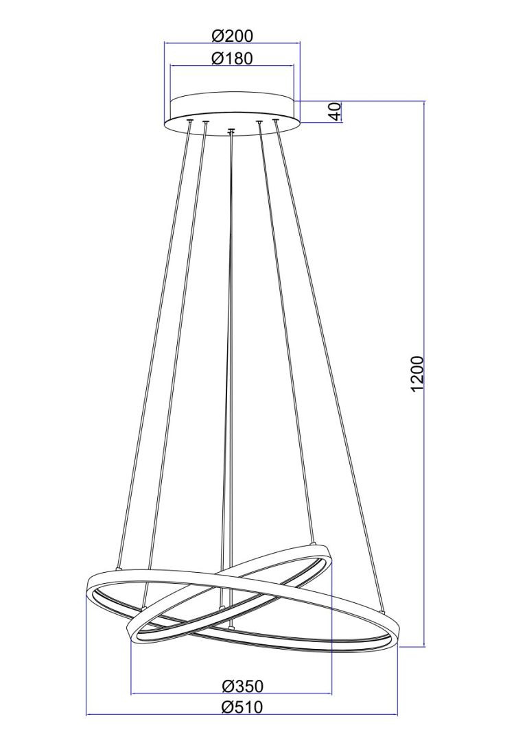 LED LUSTER VISILICA RALPH 67192-42/GLOBO