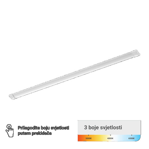 Green Tech, 36W, 3CCT, IP40, 120 cm podgradna PF-36W-3CCT