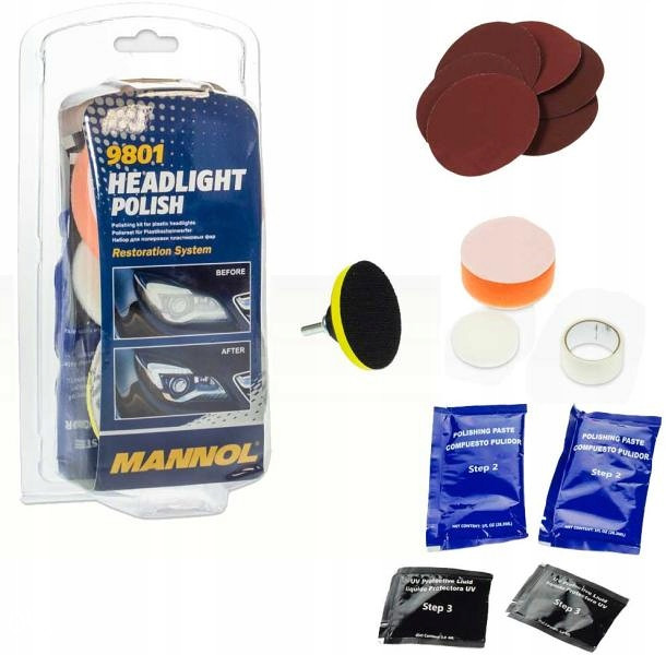 Set za poliranje farova Mannol