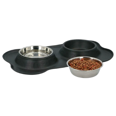 M-PETS set posuda za silikonskom podlogom - 200ml x 2