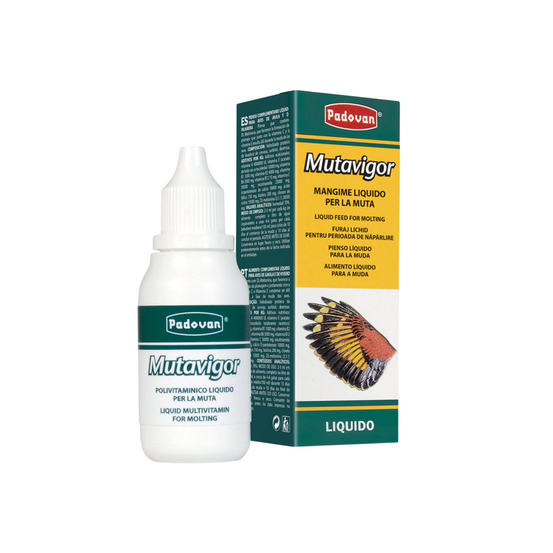 PADOVAN Mutavigor vitaminski dodatak za ptice tokom mitarenja - 30ml