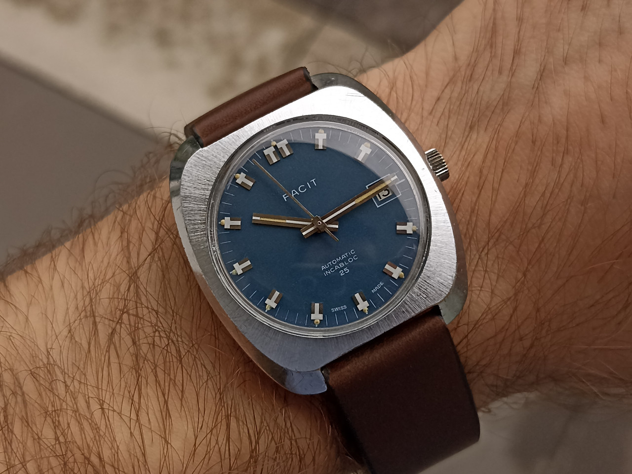 FACIT SWISS MADE ETA 2782 AUTOMATIC VINTAGE RETRO SAT