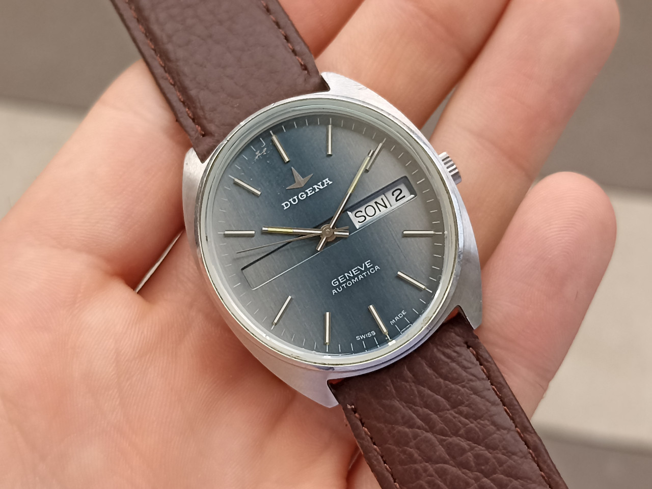 NAVI.BA DUGENA GENEVE ETA 2836 AUTOMATICA SWISS MADE SAT