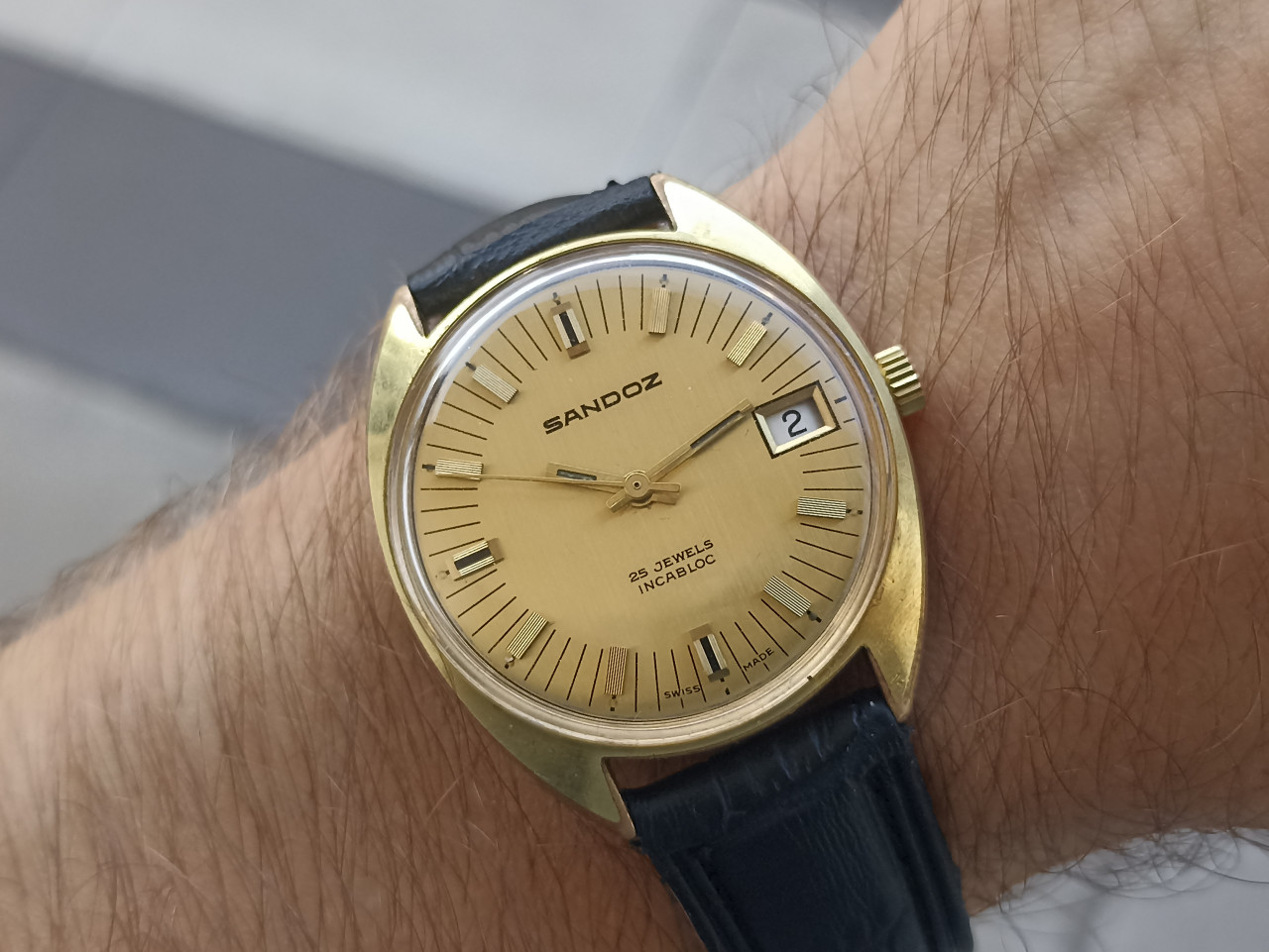 SANDOZ AUTOMATIK RIJEDAK KALIBAR FHF 905 SWISS MADE