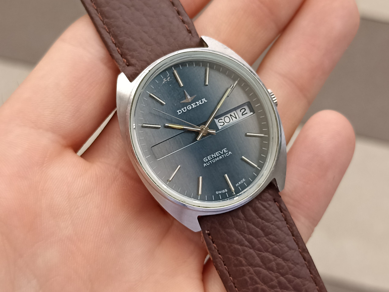 NAVI.BA DUGENA GENEVE ETA 2836 AUTOMATICA SWISS MADE SAT