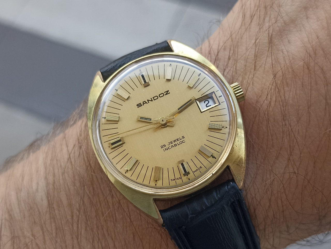 SANDOZ AUTOMATIK RIJEDAK KALIBAR FHF 905 SWISS MADE