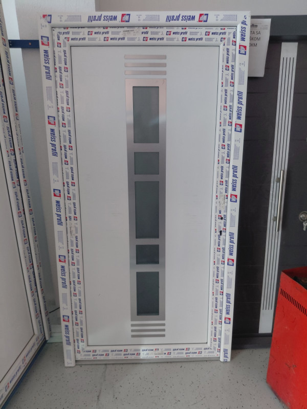 PVC ULAZNA VRATA 110X210 S INOX-OM