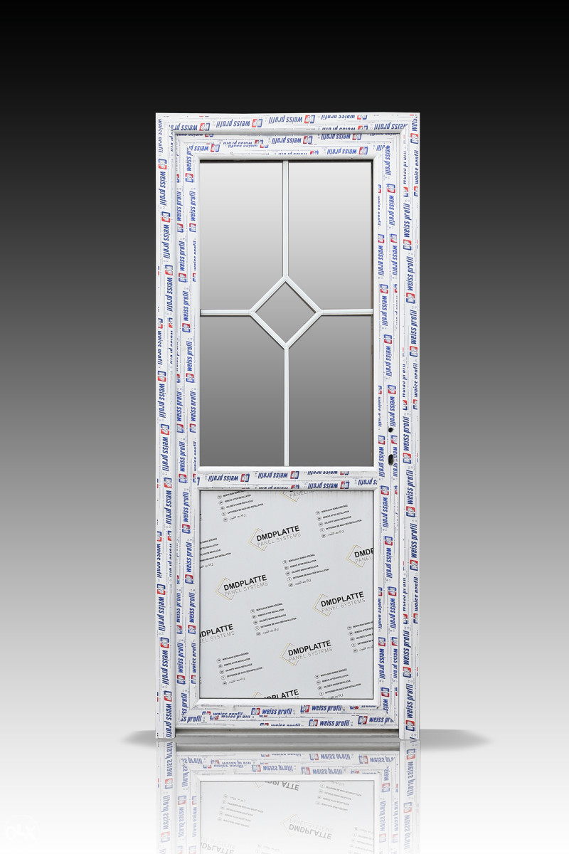 PVC ULAZNA VRATA (POLUSTAKLENA)