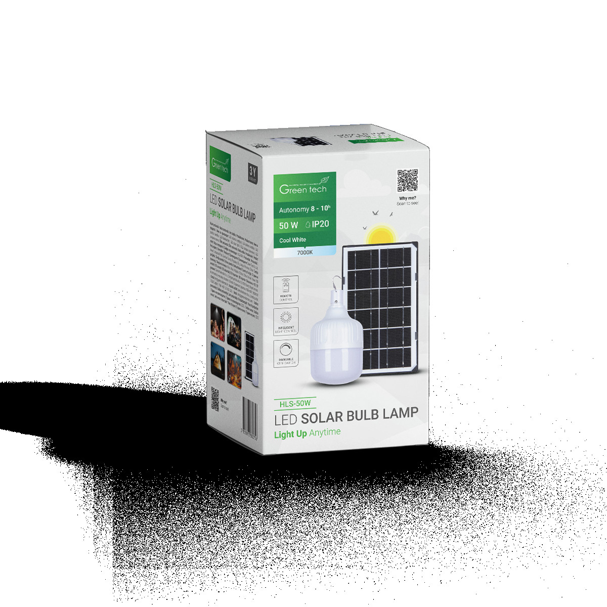 AKCIJA LED solarna svjetiljka Green Tech 50W HLS-50W 7000K IP20