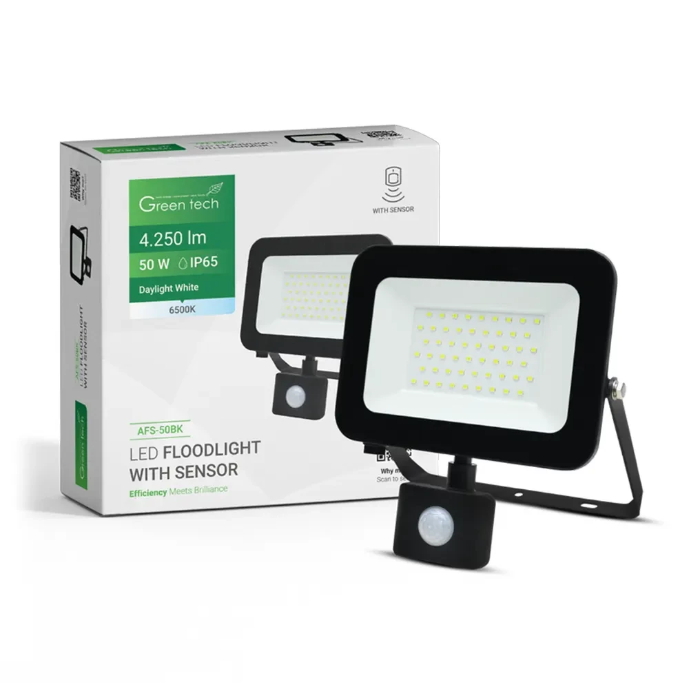 LED reflektor sa senzorom Green Tech 4250 lm, 50W, 6500K, IP65