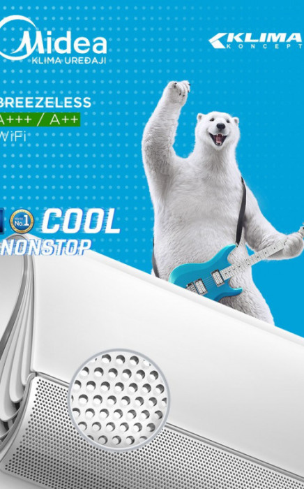 Midea BREEZELESS -S 12 INVERTER A+++ -25 SA DVA GRIJACA
