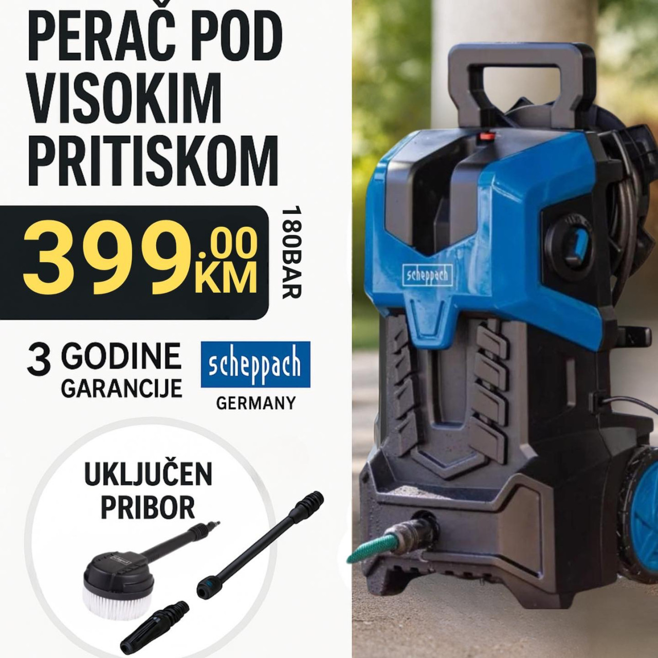 Scheppach VAP 180 bar perač visokim pritiskom HCE3000