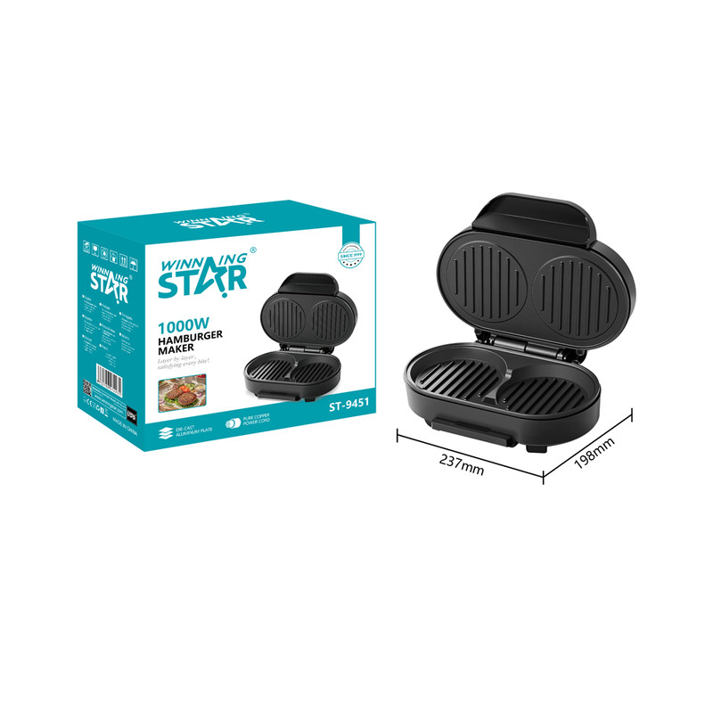 Aparat za hamburger Winning Star ST-9451, 1000W