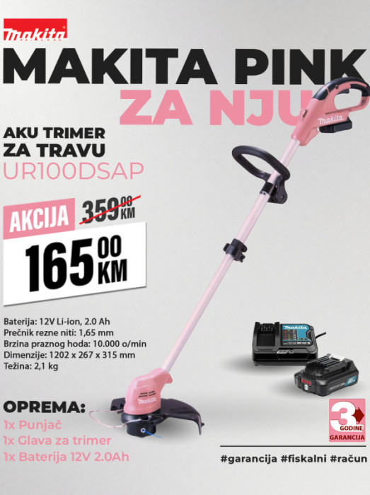 Makita Trimer Za Travu Aku UR100DSAP -12V