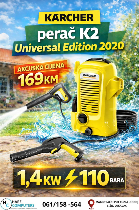 KARCHER K2 Universal Edition 2020 110 bara 1.4 kW NOVO AKCIJA