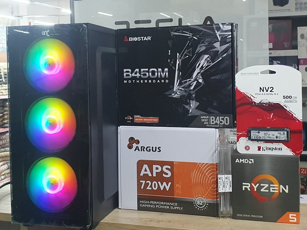 Racunar PC Ryzen 5 5500/RAM DDR4 16GB/ SSD M2 500GB/GTX1660 6GB