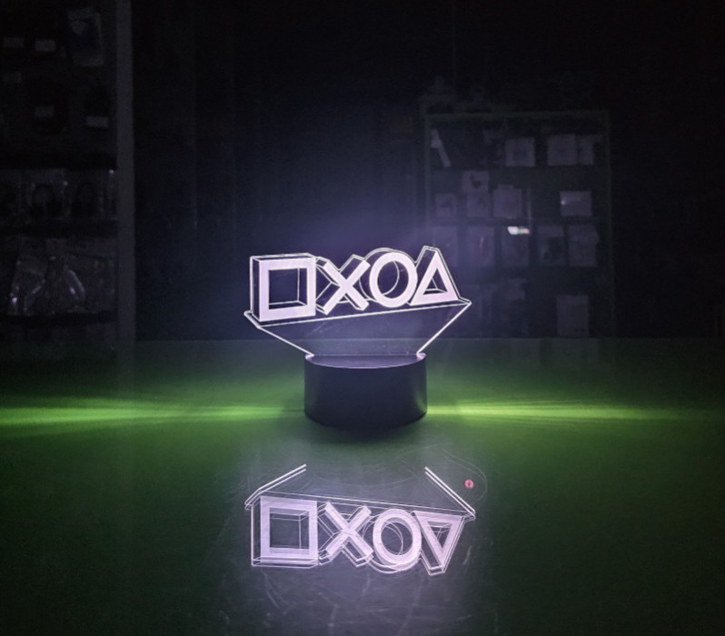 Gaming Led Lampa Playstation Button Extra Gaming lampe