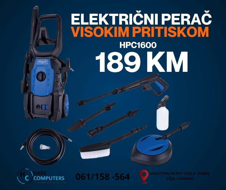 Elektricni Perač Visokim pritiskom 1600W/135bar/420l/h/5m Crijevo