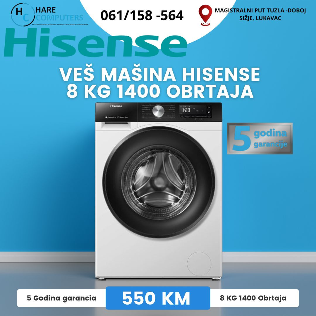 Mašina za pranje vesa WF3S8043BW 8KG 1400 Obrtgarancija 5god