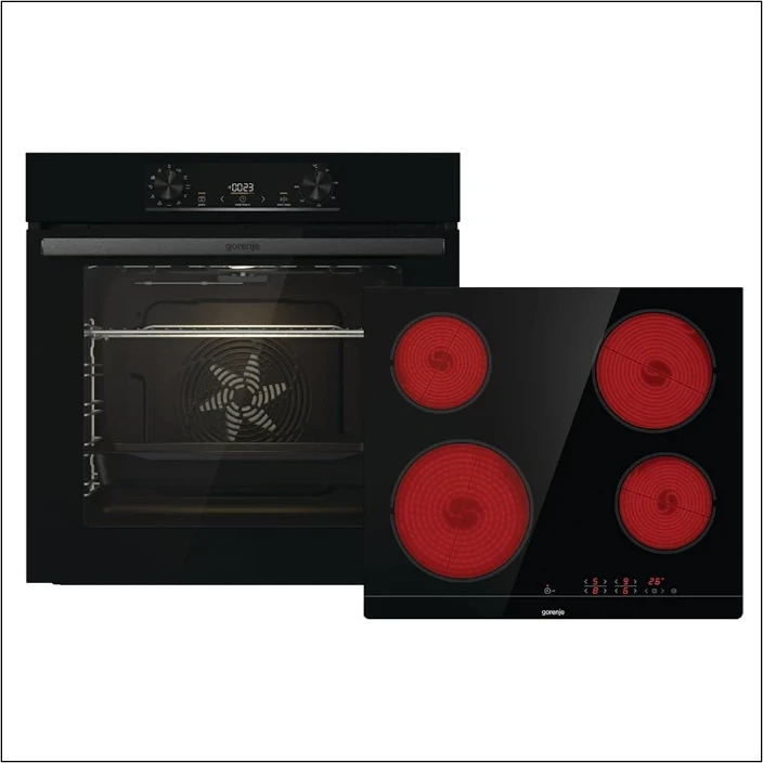 AKCIJA !!! Gorenje CRNI JUMP SET AQUA/C BO6735E02BK+ECT641BSC