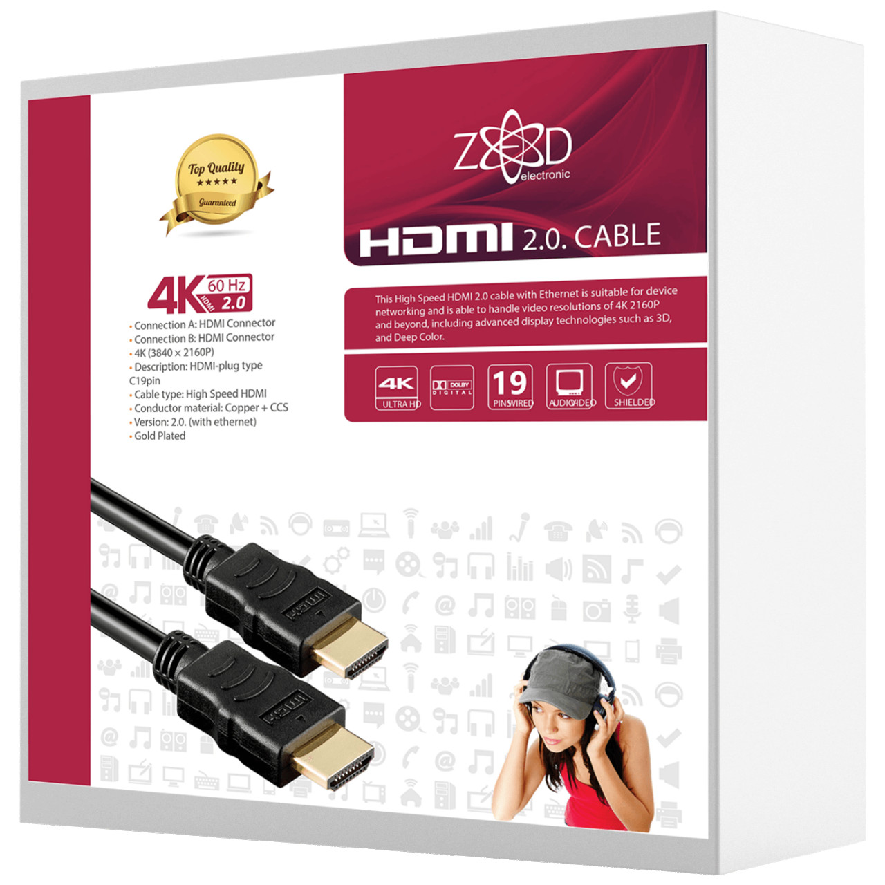 HDMI 2.0 KABAL 4K DUZINA 2M
