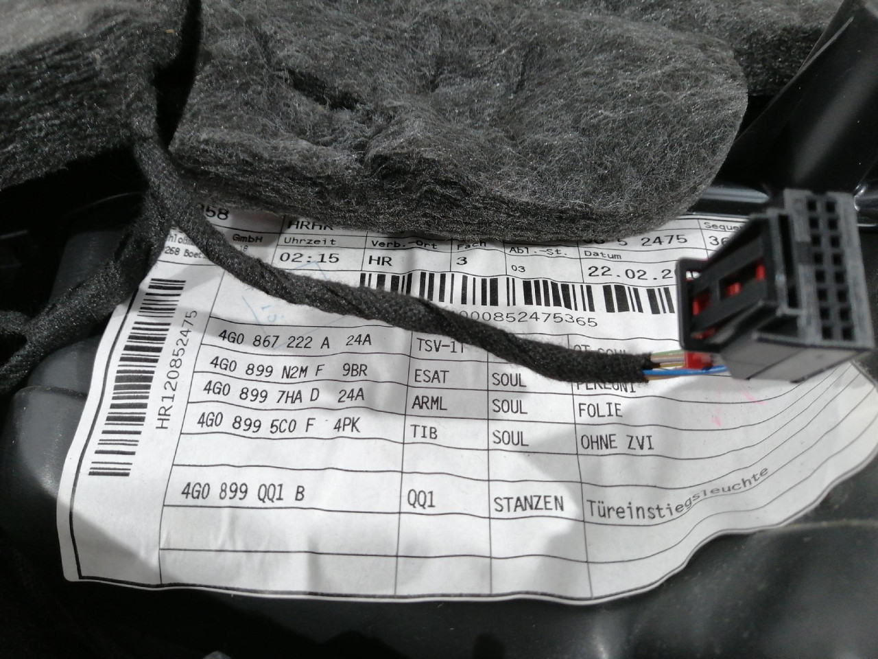 ZD TAPACIRUNG VRATA A6 4G (10-14) 4G0867222A DIJELOVI