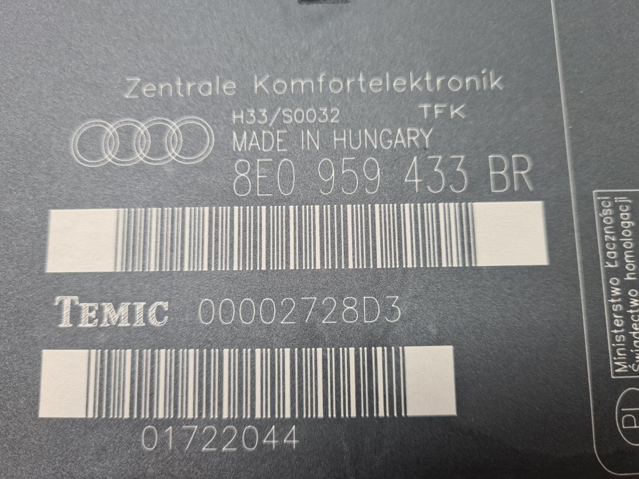 KOMFORT MODUL BCM A4 B7 (04-08) 8E0959433BR DIJELOVI