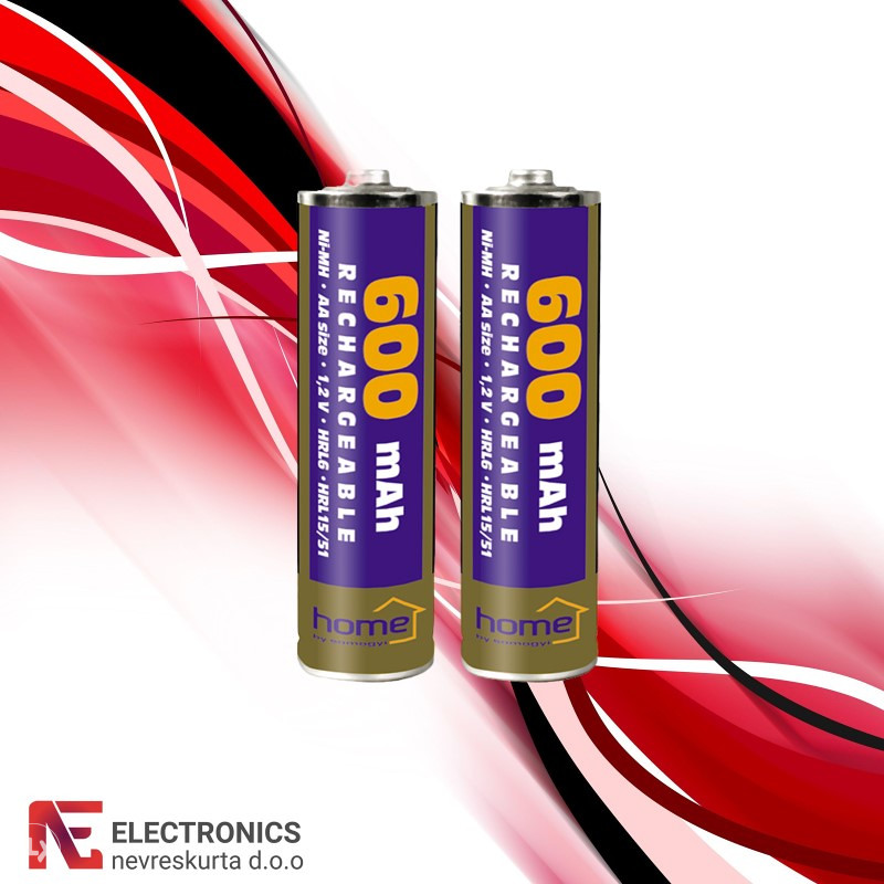 Baterija punjiva AA, 600mAh