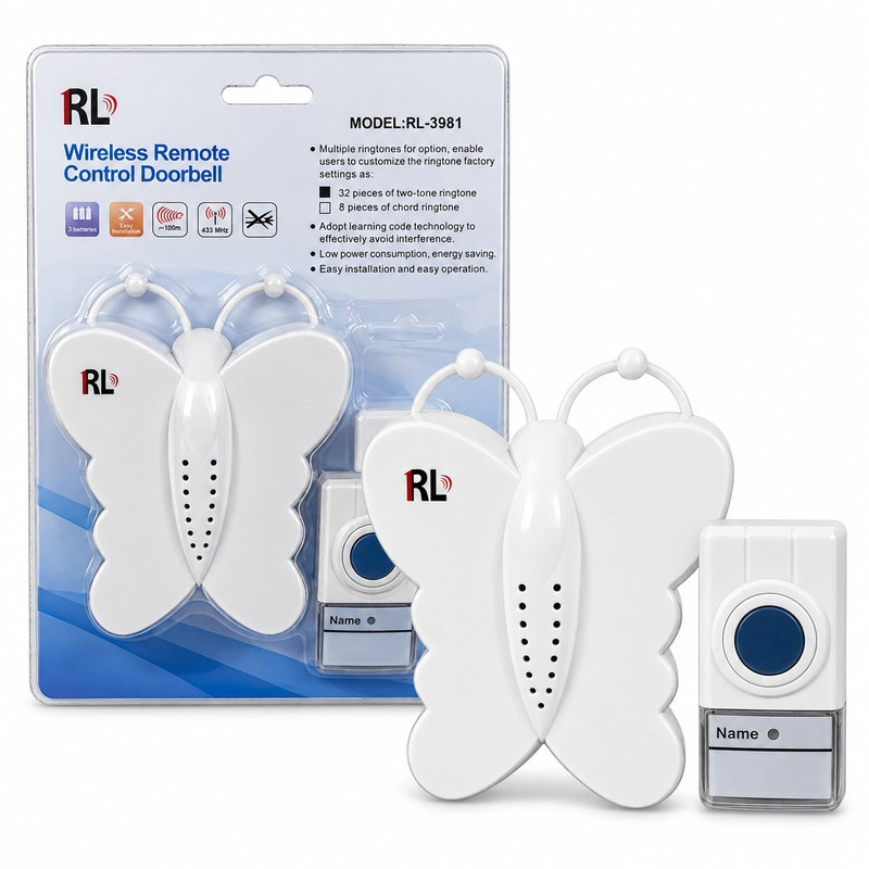 BEŽIČNO KUĆNO ZVONO RL-3981 - LEPTIR