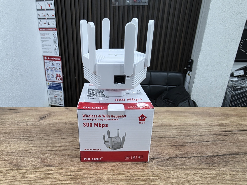 PIX-LINK Wireless-N WR56T 300 Mbps
WiFi pojačivač signala