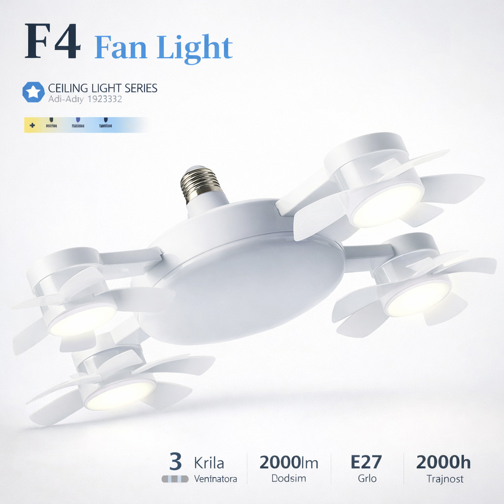 LED plafonska lampa sa ventilatorom F4 Fan Light - Veleprodaja