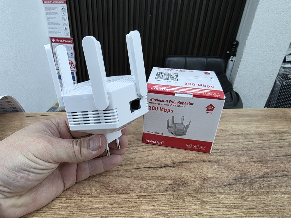 PIX-LINK Wireless-N WR56T 300 Mbps
WiFi pojačivač signala