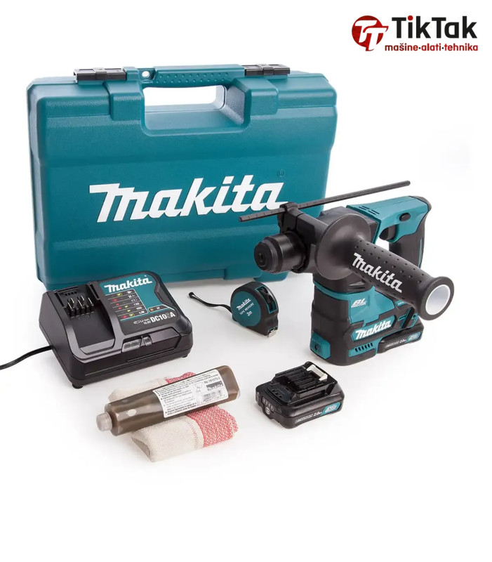 Makita - Akumulatorska bušilica čekić + SET PRIBORA SDS Plus HR16
