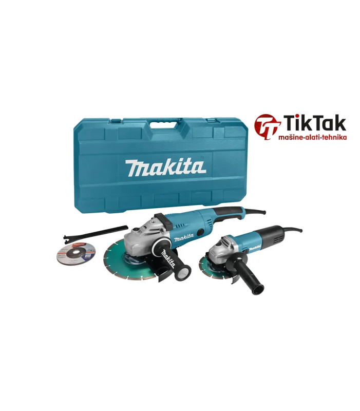 Makita - Set električnih ugaonih kutnih brusilica u koferu DK0053