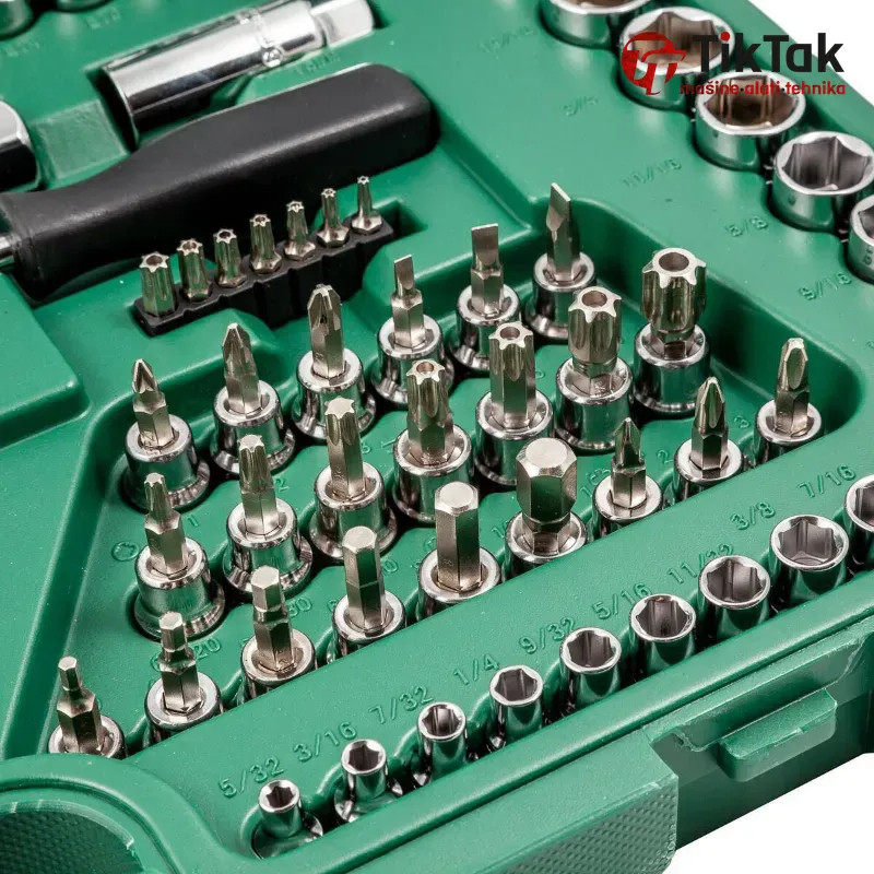 SET NAS. KLJUČEVA 1/4",3/8",1/2" 6-KANT I 12-KANT S KLJUČEVIMA I