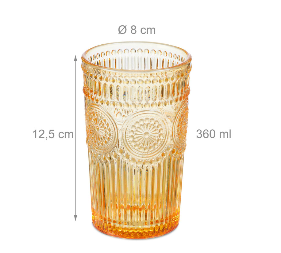 Starinske staklene čaše, set od 4 A12-0627