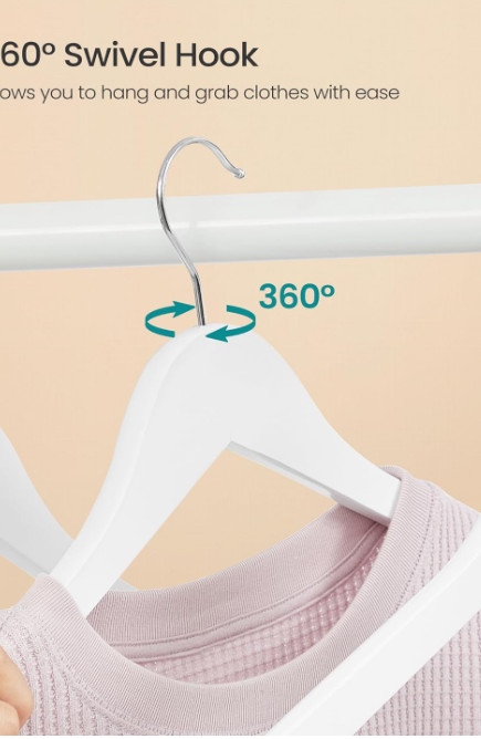 Vješalice, set od 20, bijele A18-0087