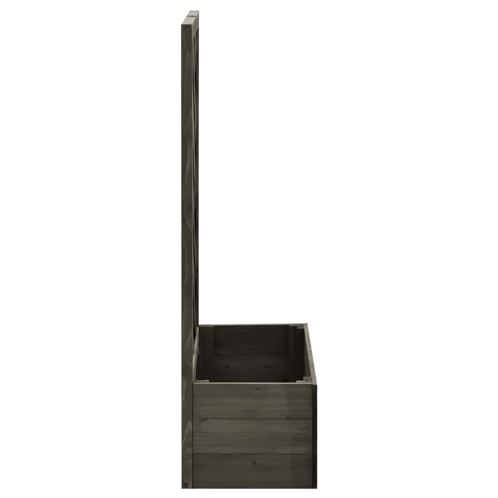 Vrtna sadilica s rešetkom siva 50 x 25 x 90 cm A11-0111