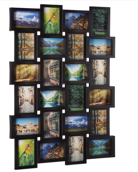 Okvir za fotografije sa 24 fotografije - crni A12-0800
