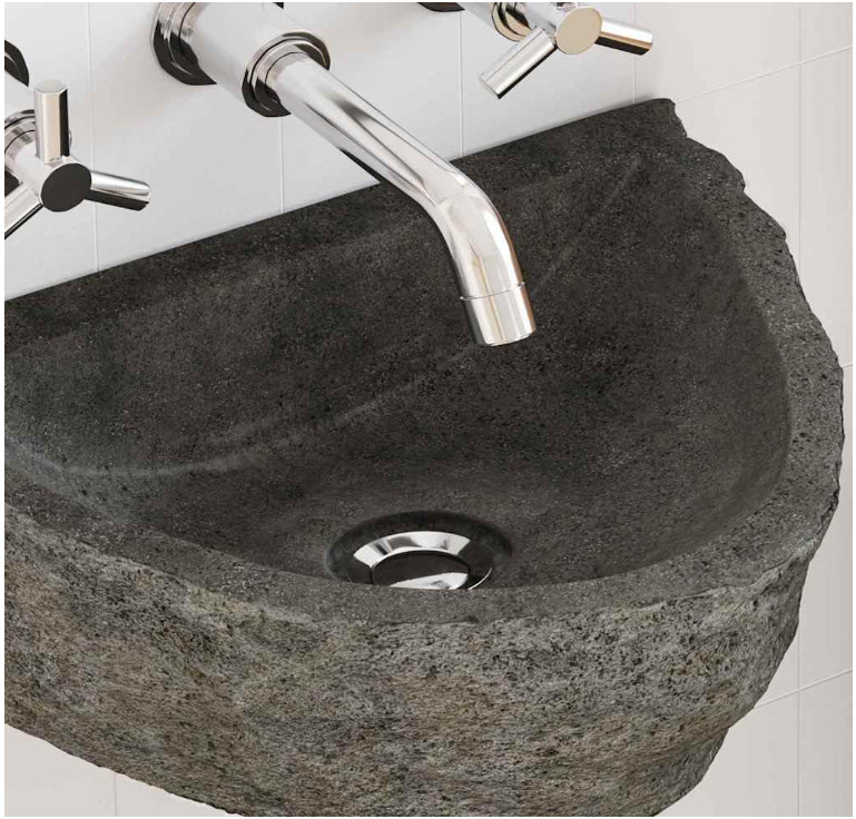 Zidni umivaonik sivi (30-37) x (25-30) x 12 cm riječni k A11-02