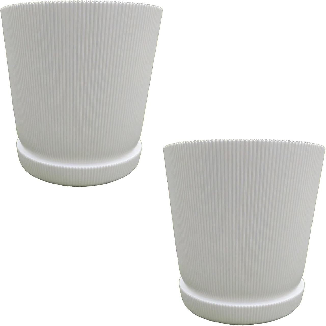 Plastična saksija, 2 kom, V x D: 20 x 20 cm, bijela A19-0186