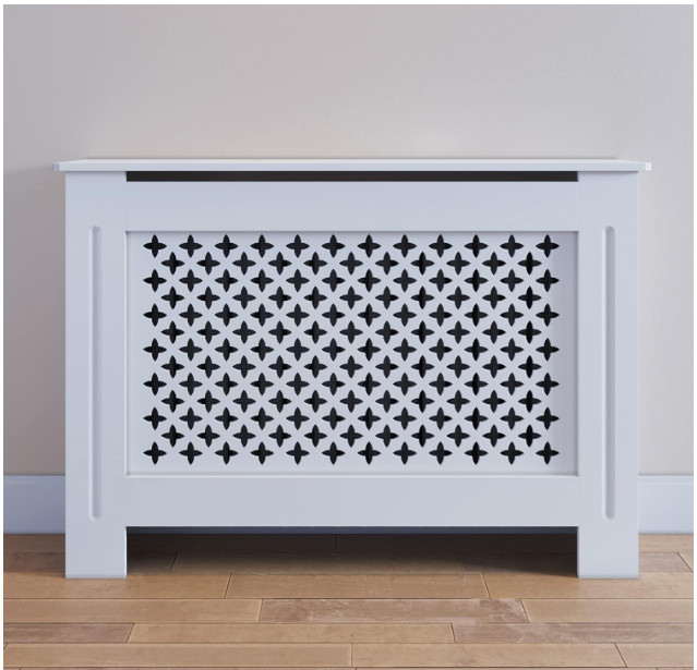 Poklopac za radijator, bijeli, 112 x 19 x 81,5 cm A17-0007
