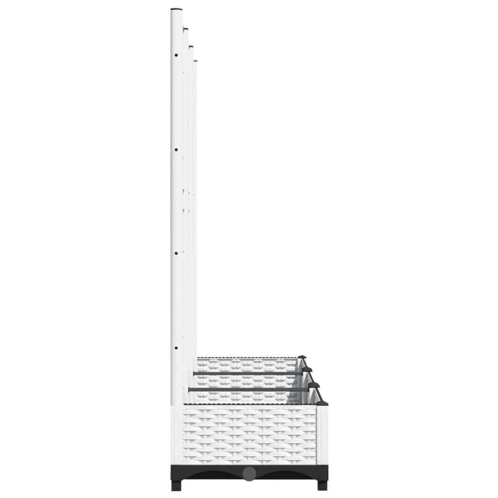 Vrtna sakasija s rešetkom bijela 120 x 40 x 121,5 cm A11-0190