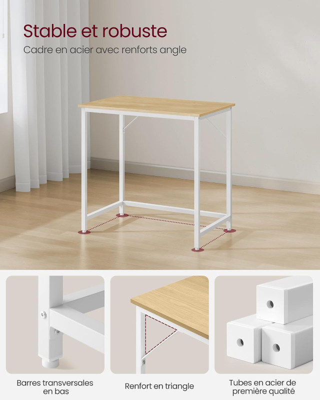Kompjuterski stol 80 x 50 x 76 cm, sv. hrast i bijela A19-0201
