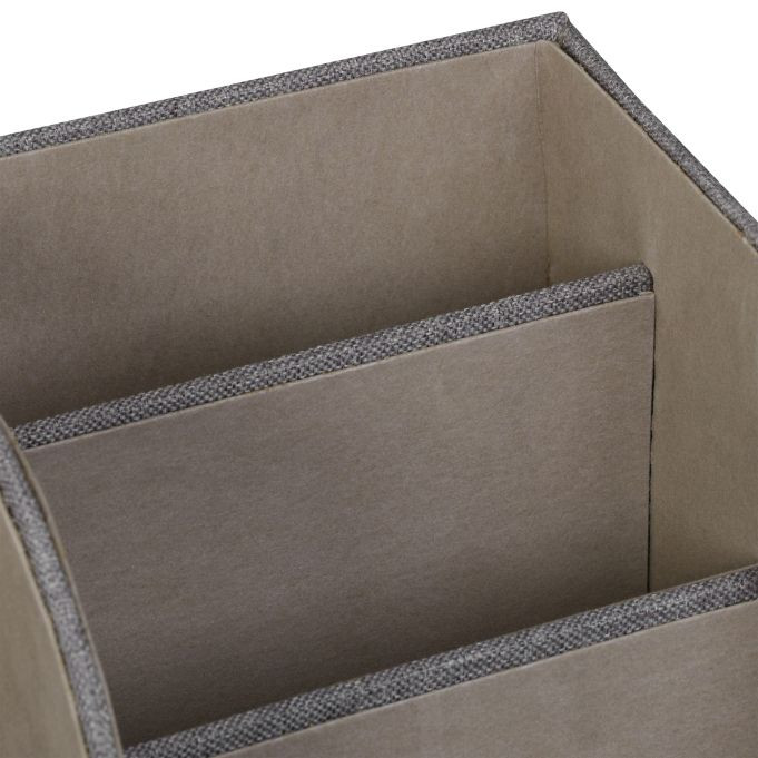 Organizator za sto s izgledom lana, 14,5 x 28 x 14,5 cm A12-0041