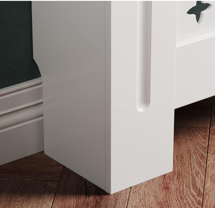 Poklopac za radijator, bijeli, MDF, 152 x 19 x 81,5 cm A17-0067