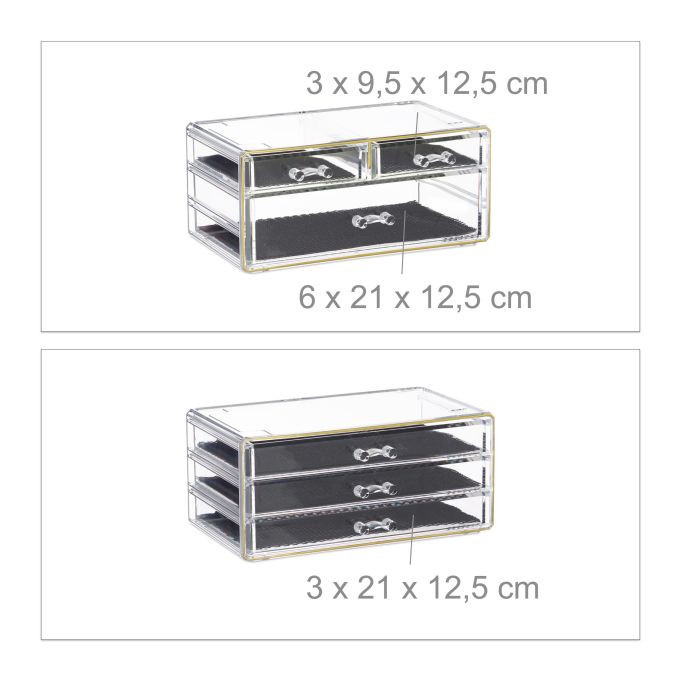 Kozmetički organizator sa 6 ladica, 29 x 23,5 x 14 cm A12-0805