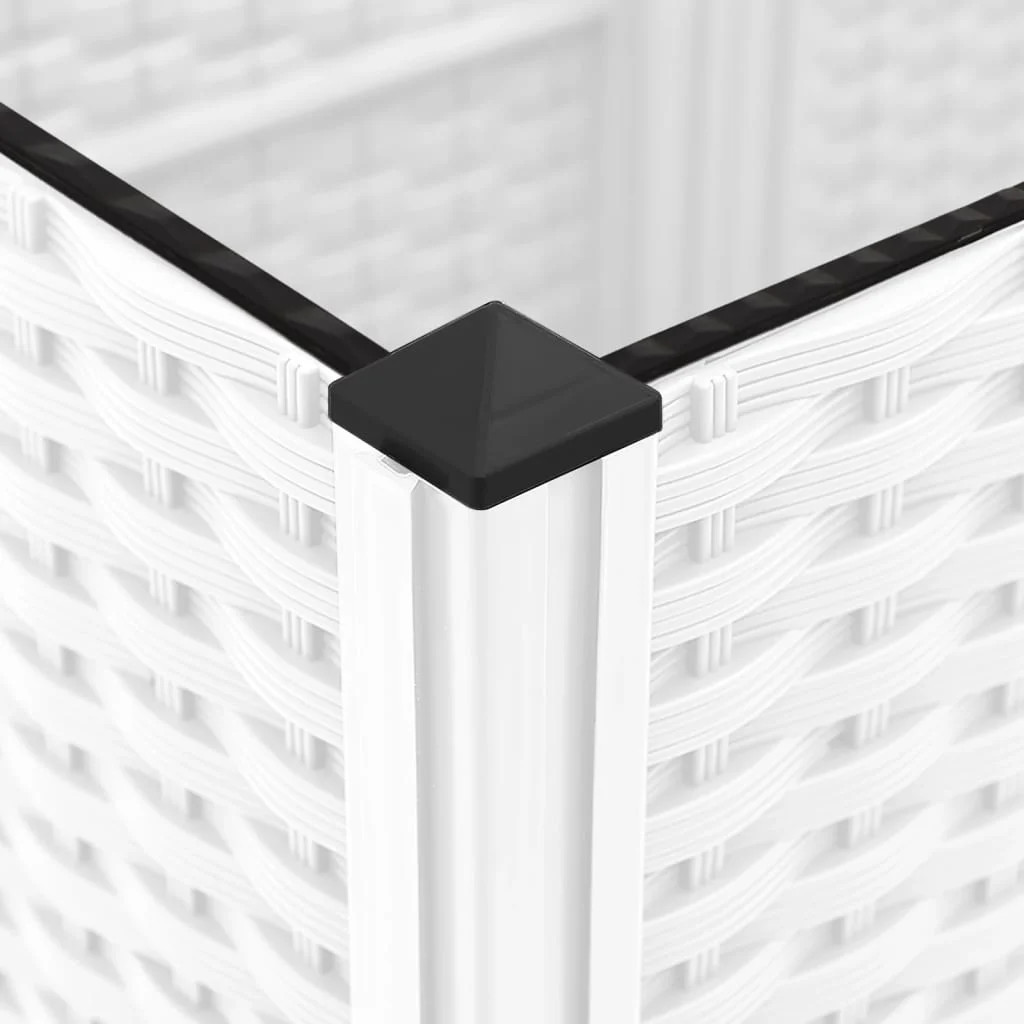 Vrtna saksija s rešetkom bijela 120x40x121,5 cm A11-0267